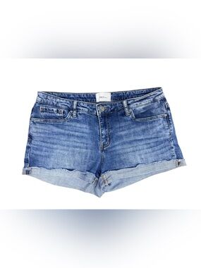 BKE Denim Cuffed Jean Shorts Size 29 Medium Wash Distressed